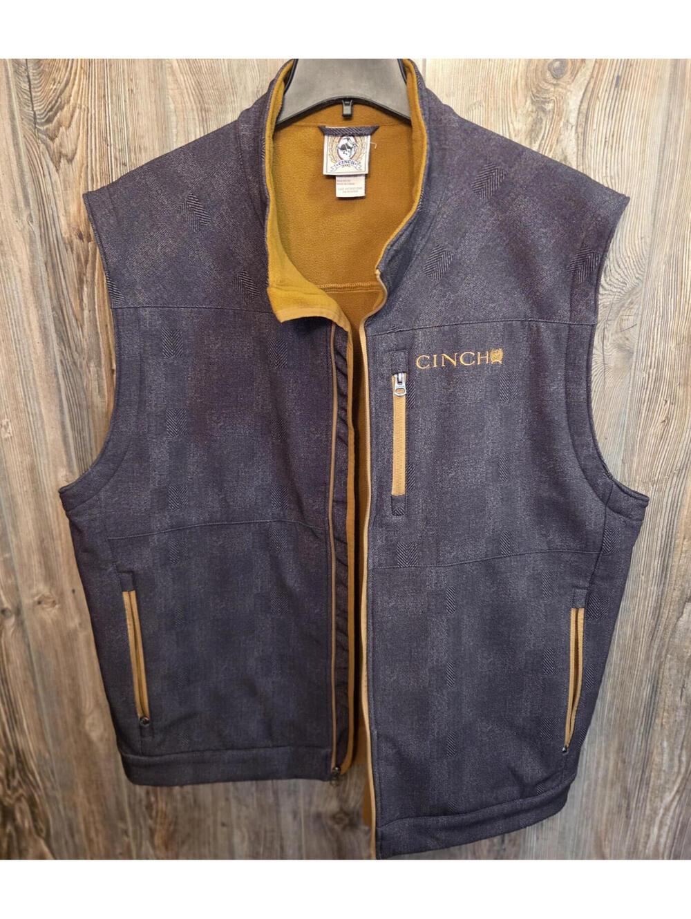Cinch Western Concealed Carry Pocket w/ Holster Fleece Lined Vest Men Size 3XL